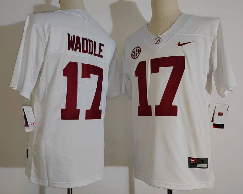 Men Alabama Crimson Tide #17 Waddle White 2024 Nike Vapor NCAA Jersey->indianapolis colts->NFL Jersey